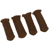 20Pcs Thickened Knitted Table Chair Leg Floor Protectors Covers Furniture Leg Socks for Hardwood Floors Elegant Chocolate