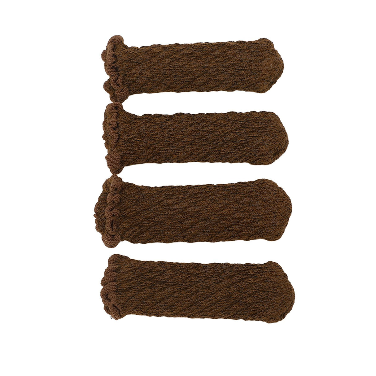 20Pcs Thickened Knitted Table Chair Leg Floor Protectors Covers Furniture Leg Socks for Hardwood Floors Elegant Chocolate