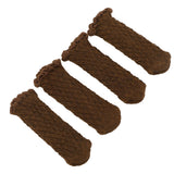 20Pcs Thickened Knitted Table Chair Leg Floor Protectors Covers Furniture Leg Socks for Hardwood Floors Elegant Chocolate - 45-Degree Angle