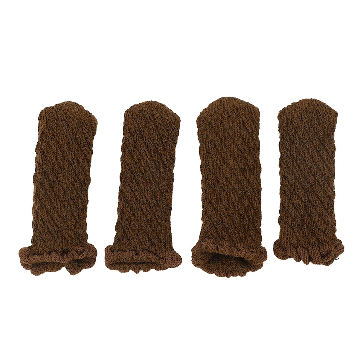 20Pcs Thickened Knitted Table Chair Leg Floor Protectors Covers Furniture Leg Socks for Hardwood Floors Elegant Chocolate