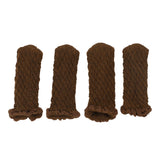 20Pcs Thickened Knitted Table Chair Leg Floor Protectors Covers Furniture Leg Socks for Hardwood Floors Elegant Chocolate