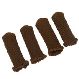 20Pcs Thickened Knitted Table Chair Leg Floor Protectors Covers Furniture Leg Socks for Hardwood Floors Elegant Chocolate - Low Angle