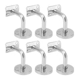 6 Pcs Wall Handrail Bracket 304 Stainless Steel Strong Bearing Stair Railing Support