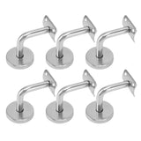 6 Pcs Wall Handrail Bracket 304 Stainless Steel Strong Bearing Stair Railing Support - 45-Degree Angle