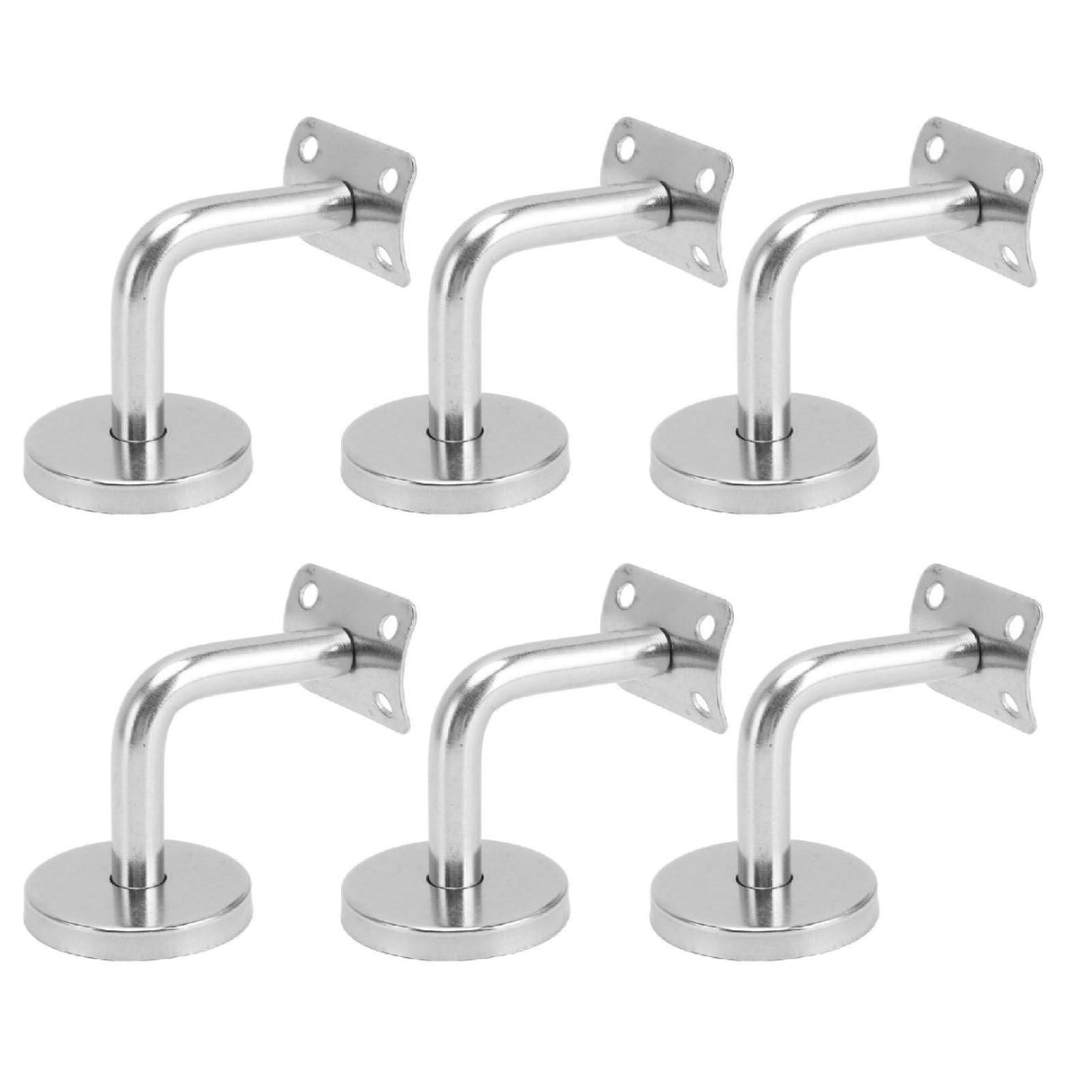 6 Pcs Wall Handrail Bracket 304 Stainless Steel Strong Bearing Stair Railing Support