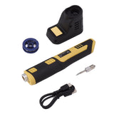 Portable Cordless Soldering Iron Kit Cordless Soldering Iron with Rechargeable Lithium Ion Battery Yellow