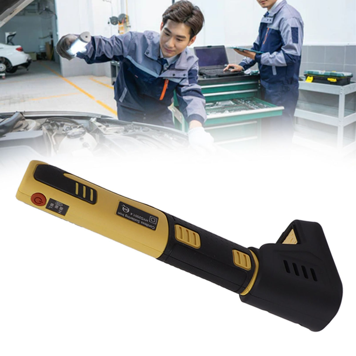 Portable Cordless Soldering Iron Kit Cordless Soldering Iron with Rechargeable Lithium Ion Battery Yellow