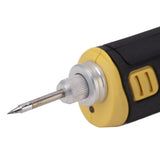 Portable Cordless Soldering Iron Kit Cordless Soldering Iron with Rechargeable Lithium Ion Battery Yellow