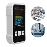 Radiation Detector RF Electric Magnetic Field Strength Detection Handheld Electromagnetic Radiation Meter White