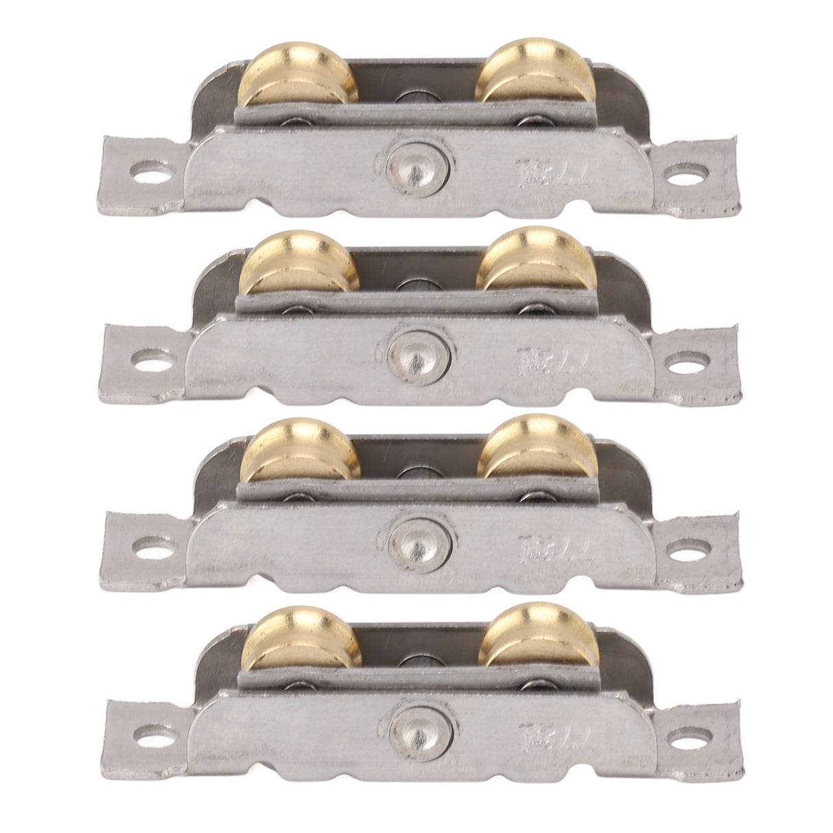 4PCS Sliding Patio Door Roller Assembly Stainless Steel Copper Ball Bearing Wheel Roller Assembly for Glass Door Concave Wheel