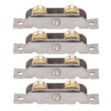 4PCS Sliding Patio Door Roller Assembly Stainless Steel Copper Ball Bearing Wheel Roller Assembly for Glass Door Concave Wheel