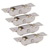 4PCS Sliding Patio Door Roller Assembly Stainless Steel Copper Ball Bearing Wheel Roller Assembly for Glass Door Concave Wheel