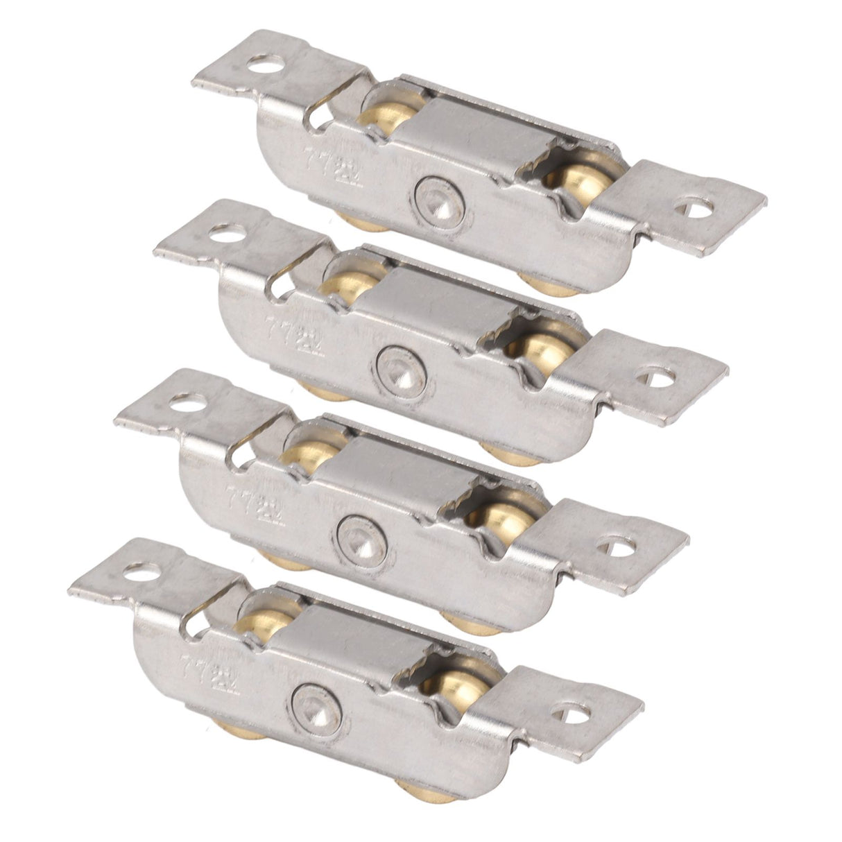 4PCS Sliding Patio Door Roller Assembly Stainless Steel Copper Ball Bearing Wheel Roller Assembly for Glass Door Concave Wheel