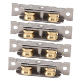 4PCS Sliding Patio Door Roller Assembly Stainless Steel Copper Ball Bearing Wheel Roller Assembly for Glass Door Concave Wheel