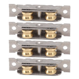 4PCS Sliding Patio Door Roller Assembly Stainless Steel Copper Ball Bearing Wheel Roller Assembly for Glass Door Concave Wheel - Extra Image