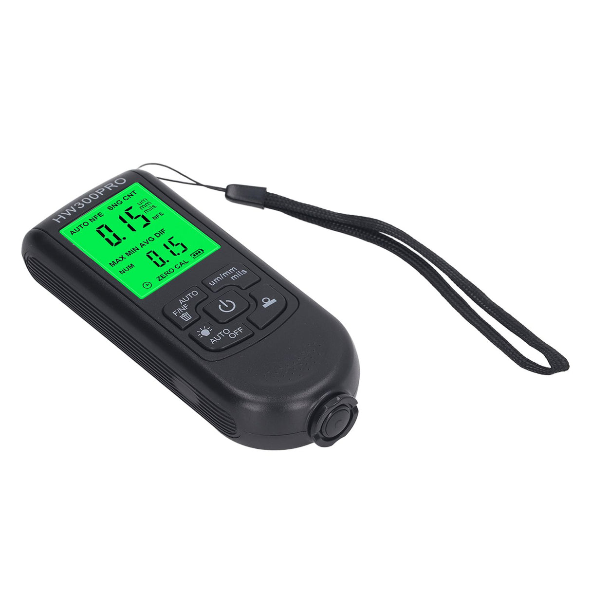 Coating Thickness Gauge High Accuracy Paint Depth Gauge Meter Antislip Thickness Meter Gauge Black