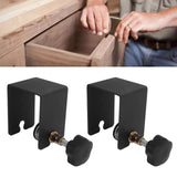 2PCS Drawer Front Installation Clamps Electrostatic Spraying Cabinet Front Installation Clamps for Drawer Black