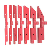 Router Table Setup Bars 7pcs Aluminum Setup Blocks Height Gauge Set for Router Table Saw Accessories Angle Woodworking Set Up - Front View