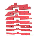 Router Table Setup Bars 7pcs Aluminum Setup Blocks Height Gauge Set for Router Table Saw Accessories Angle Woodworking Set Up - Rear View
