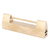 Antique Style Lock Spacing 5.9cm Auspicious Fish Lock Chinese Locks Small Brass Locks Antique Padlock Brass Color - Front View