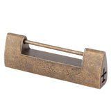 Antique Style Lock Spacing 5.9cm Auspicious Fish Lock Chinese Locks Small Brass Locks Antique Padlock Bronze Color - Front View