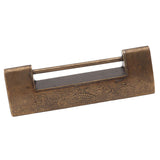Antique Style Lock Spacing 5.9cm Auspicious Fish Lock Chinese Locks Small Brass Locks Antique Padlock Bronze Color - Close-Up Angle