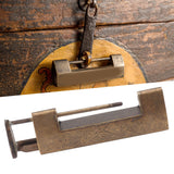 Antique Style Lock Spacing 5.9cm Auspicious Fish Lock Chinese Locks Small Brass Locks Antique Padlock Bronze Color