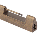 Antique Style Lock Spacing 5.9cm Auspicious Fish Lock Chinese Locks Small Brass Locks Antique Padlock Bronze Color - Extra Image