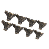 8pcs Jewelry Case Hardware Feet Bronze Zinc Alloy Decorative Legs Corner Protector Feet for Boxes Small Cabinets - Side View