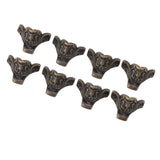 8pcs Jewelry Case Hardware Feet Bronze Zinc Alloy Decorative Legs Corner Protector Feet for Boxes Small Cabinets