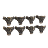 8pcs Jewelry Case Hardware Feet Bronze Zinc Alloy Decorative Legs Corner Protector Feet for Boxes Small Cabinets - Extra Image