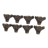 8pcs Jewelry Case Hardware Feet Bronze Zinc Alloy Decorative Legs Corner Protector Feet for Boxes Small Cabinets - Extra Image