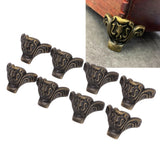 8pcs Jewelry Case Hardware Feet Bronze Zinc Alloy Decorative Legs Corner Protector Feet for Boxes Small Cabinets