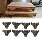 8pcs Jewelry Case Hardware Feet Bronze Zinc Alloy Decorative Legs Corner Protector Feet for Boxes Small Cabinets