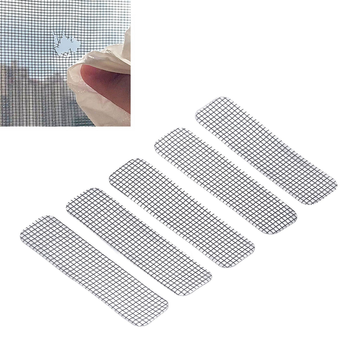 20PCS Window Screen Repair Patches Stainless Steel Self Adhesive Covering Mesh Tape Set for Window Door Tears Holes