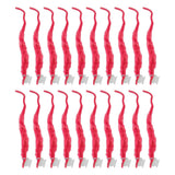 20 Pcs Furry Worm Soft Touch Plush Material Cute Style DIY Compact Portable Fuzzy Worms for Party Pink