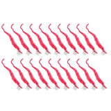 20 Pcs Furry Worm Soft Touch Plush Material Cute Style DIY Compact Portable Fuzzy Worms for Party Pink