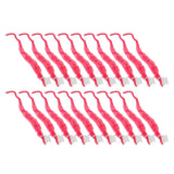 20 Pcs Furry Worm Soft Touch Plush Material Cute Style DIY Compact Portable Fuzzy Worms for Party Pink - Rear View
