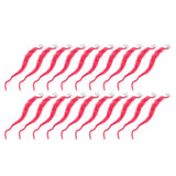 20 Pcs Furry Worm Soft Touch Plush Material Cute Style DIY Compact Portable Fuzzy Worms for Party Pink - Extra Image
