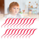 20 Pcs Furry Worm Soft Touch Plush Material Cute Style DIY Compact Portable Fuzzy Worms for Party Pink - Extra Image