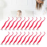 20 Pcs Furry Worm Soft Touch Plush Material Cute Style DIY Compact Portable Fuzzy Worms for Party Pink