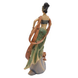 Resin Ancient Beauty Statue Chinese Style Classical Beautiful Women Figurine for Home Office Hotel Waist Drum - Extra Image