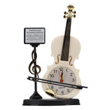 Violin Alarm Clock Unique Appearance Innovative Alarm Clock for Home Living Room Desktop Decoration Gifts 2165B(height 21CM)