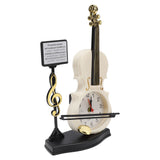 Violin Alarm Clock Unique Appearance Innovative Alarm Clock for Home Living Room Desktop Decoration Gifts 2165B(height 21CM) - Side View