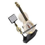 Violin Alarm Clock Unique Appearance Innovative Alarm Clock for Home Living Room Desktop Decoration Gifts 2165B(height 21CM)