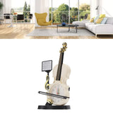 Violin Alarm Clock Unique Appearance Innovative Alarm Clock for Home Living Room Desktop Decoration Gifts 2165B(height 21CM) - Extra Image