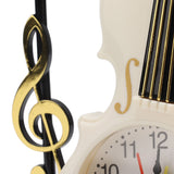 Violin Alarm Clock Unique Appearance Innovative Alarm Clock for Home Living Room Desktop Decoration Gifts 2165B(height 21CM)