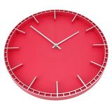 Wall Clock Silent Prevents Ticking Easy To Read Innovative Modern Round Wall Clock for Home Office Kitchen Bedroom 5686 Silver with Red (37.7x3cm / 14.8x1.2in)