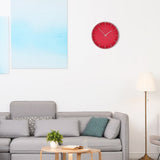 Wall Clock Silent Prevents Ticking Easy To Read Innovative Modern Round Wall Clock for Home Office Kitchen Bedroom 5686 Silver with Red (37.7x3cm / 14.8x1.2in) - Extra Image