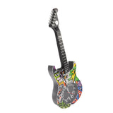 Guitar Wall Clock Simulation Time Accurate Guitar Clock Wall Decor for Home Dormitory Bedroom 5680CC Guitar with Stand - Front View